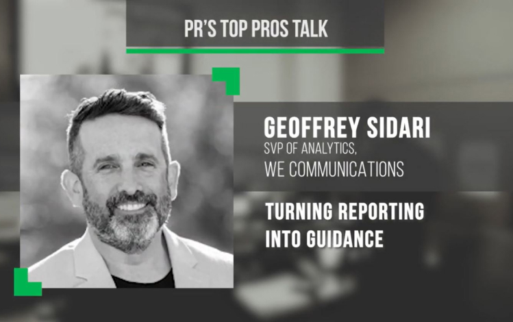 Geoffrey Sidari, SVP of Analytics, WE Communications interview with DS Simon Media